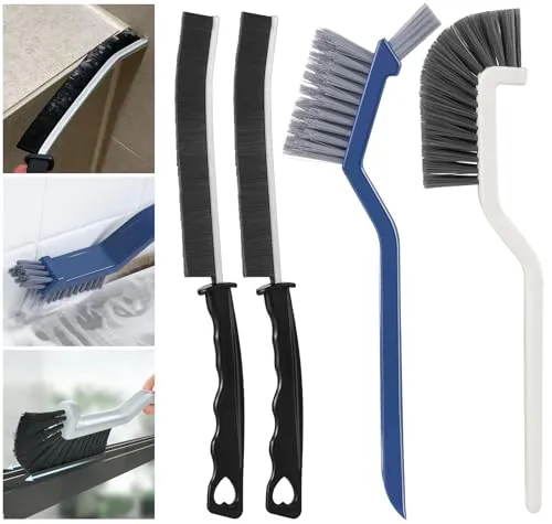 Stück Fugenbürste, Multifunktionale Hartborsten Eckenreinigungsbürste, Spaltreinigungsbürste, Reinigungsbürste, Eckreinigungsbürste, für Fliesenböden, Türfensterschienen, Badezimmer, Küche 4