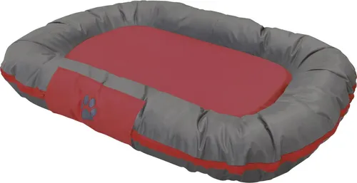 Nobby Kissen Classic Reno rot - 80 x 58 x 10 cm, abnehmbarer Bezug, schmutz- und wasserabweisend, ideal für Hunde