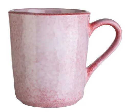 Home4You Becher, 355 ml Fassungsvermögen, Rosa, Lasiert, Steingut