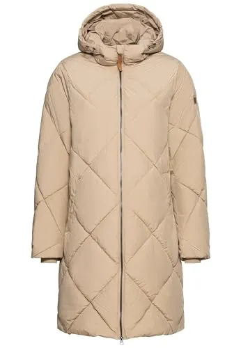 camel active Steppmantel aus recyceltem Polyester - Funktionsjacke aus recyceltem Polyester mit elegantem Diamant-Steppmuster, ideal für kalte Tage. Mit winddichtem elastischem Bund und praktischen Reißverschlusstaschen.