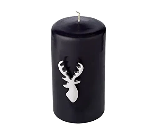 EDZARD 4er Set Kerzenstecker Risa, Elch-Kopf, Höhe 7 cm, Aluminium vernickelt, Farbe silber - Kerzenpin für Stumpenkerzen, Kerzendeko Hirsch Geweih, Adventskranz, Weihnachten