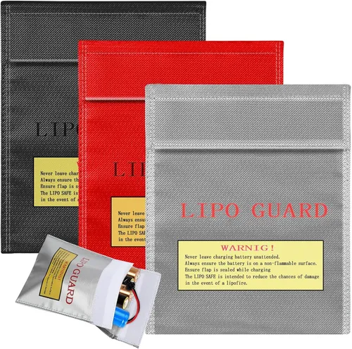 Stück Feuerfest Wasserdicht Safe Bag, Feuerfeste Akku Tasche, Lipo 3