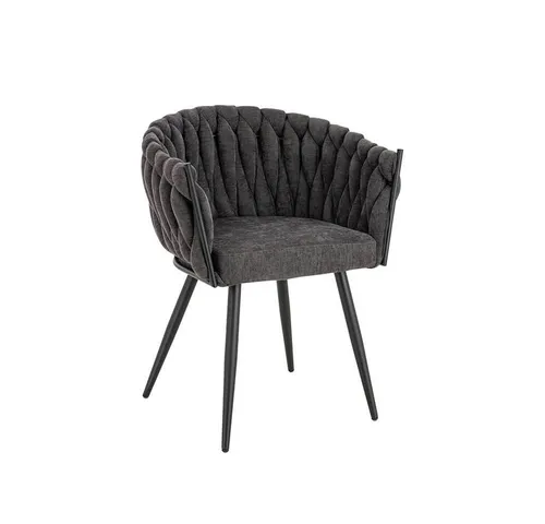 HOME DELUXE Esszimmerstuhl AYLA - (2 St), mit Armlehnen, gepolstert, Samtstuhl, Gewebter Esstischstuhl