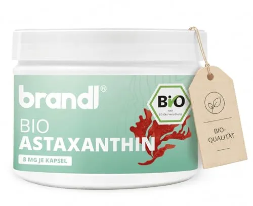 brandl Astaxanthin Kapseln (90St) - Hochwertige Antioxidantien - Nahrungsergänzungsmittel mit 6 mg bioverfügbarem Astaxanthin aus Hawaii, laborgeprüft und vegan. Ideal für antioxidativen Schutz und Unterstützung der Gesundheit.