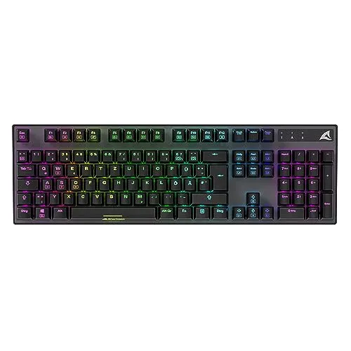 Sharkoon Skiller SGK20 - Mechanische Gaming-Tastatur mit Huano Red Switches, RGB-Beleuchtung und 20 anpassbaren Spieleprofilen für ultimativen Spielspaß