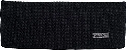 Eisglut Damen Stirnband Ninl Merino Made in Germany, schwarz