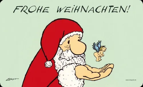 LORIOT Frohe Weihnachten Schneidebrett Frühstücksbrett Frühstücksbrettchen Brett