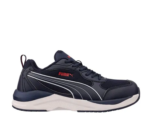 PUMA Safety Shift Low S1PS - Sicherheitsschuh mit hitzebeständiger Sohle - Größe 46 - Blau - SICHERHEIT & KOMFORT: Der PUMA Safety Shift Low S1PS bietet optimalen Schutz mit anatomischer Stahlkappe und rutschfester Sohle. Ideal für lange Arbeitstage - leicht und atmungsaktiv für besten Tragekomfort.