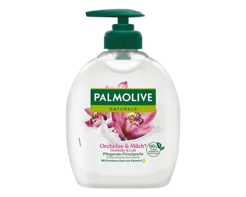 PALMOLIVE Flüssigseife Naturals Milch & Orchidee, 300 ml, seifenfreie Formel