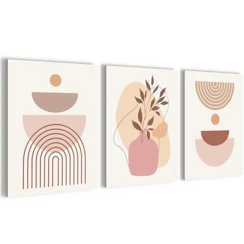 Novart Wandbilder Set Abstrakt in pink von Novart