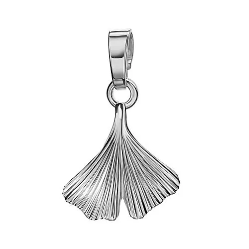 JEVELION Anhänger 925 Silber Ginkgo-Blatt für Damen - Eleganter Silber Anhänger Ginkgo-Blatt aus 925 Silber, symbolisiert Harmonie und Lebenskraft. Ideal als stilvolles Geschenk für besondere Anlässe, Made in Germany und mit Echtheitszertifikat.