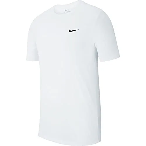 Nike Herren Dri-fit T shirt, Weiß / Schwarz, L EU