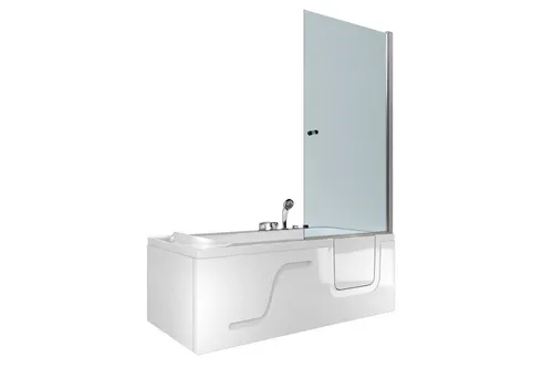 AcquaVapore Komplettdusche Duschkabine Whirlpool Seniorenwanne mit Tür 150x75 cm - Die AcquaVapore Duschkabine kombiniert Dusche und Wanne für mehr Sicherheit und Komfort im Bad. Mit integrierten Massagedüsen und einfacher Reinigung ist sie ideal für die Selbstständigkeit im eigenen Zuhause.