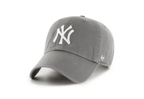 New York Yankees Baseballcap - CLEAN UP grau 47 - Unisex Baseballcap in Grau für den sportlichen Look. Aus 100% Baumwolle, ideal für Freizeitaktivitäten im Sommer.