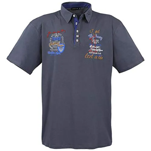 Lavecchia Herren Übergrößen Poloshirt LV-3101 (7XL) Anthrazit