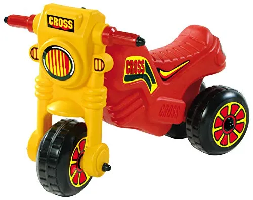 Dohany Rutscher Motorrad Fahrzeug Cross 1 Kinder Laufrad Lauflernrad Rot/Gelb