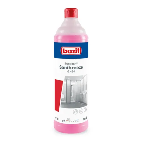 Buzil Bucasan Sanibreeze 1 L mit Geruchsblocker Sanitärunterhaltsreiniger auf Säurebasis mit Geruchsblocker G454-0001RA