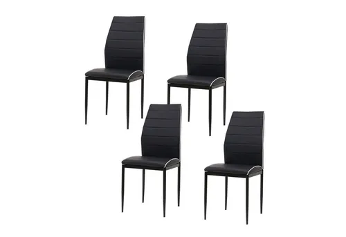 HTI-Living Polsterstuhl Esszimmerstuhl Madison Kunstleder Schwarz 4er-Set (Set, 4 St), Polsterstuhl