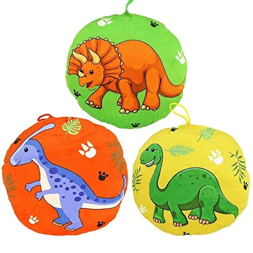 BEMIRO Dino Kissen aus Plüsch - ca. 20 cm, flauschig weich, Dinosaurier Kissen, Kissen Dinosaurier, Dino Deko Kissen, Dino Kissen, Dekokissen, Kissen Kinderzimmer