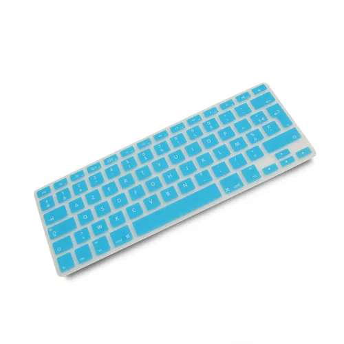 Silikon Tastaturschutz Tastaturabdeckung AZERTY Französische Tastatur in Türkis