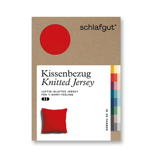 Adam Matheis Kissenbezug Knitted Jersey BL 40x40 cm rot