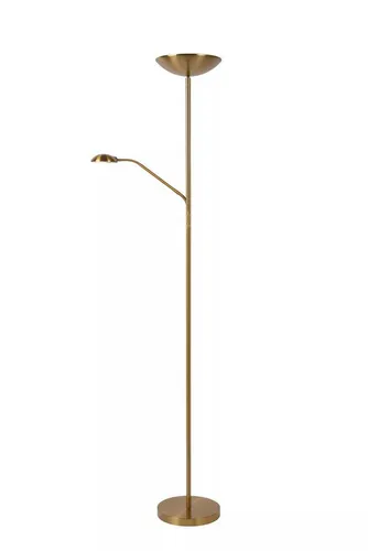 Licht-Erlebnisse Stehlampe SOTUL, LED fest integriert, Warmweiß, LED Metall 180 cm hoch in Gold 3000 K warmweißes Licht 1980-2180 lm