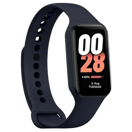 OcioDual Ersatzarmband Kompatibel mit Xiaomi Smart Band 8 Active/Redmi Smart Band 2, Farbe Dunkelblau, Ersatzarmband aus Silikon weichem, flexiblem, sportlichem, atmungsaktivem Gummi