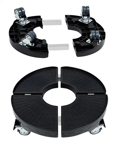 Sunny Tree Hochwertiger Pflanzenroller mit 360-Grad-Rollen für hohe Tragfähigkeit bis 300 kg rund verstellbar 30-50 cm Durchmesser