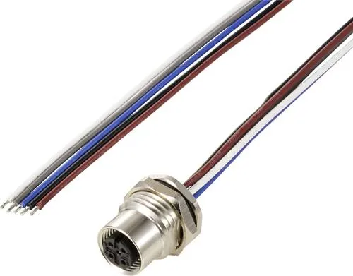 TRU COMPONENTS TC-12833068 Sensor/Aktor Einbaubuchse M12 Buchse, Einbau 0.5m Polzahl Sensoren: 5 1St.