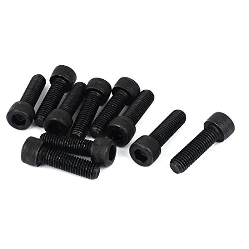 Produktbild sourcing map 10 Stück 1.5mm Steigung M10 x 35mm Innensechskant Schlüssel Schrauben Kopf Kappe Zylinderkopfschrauben