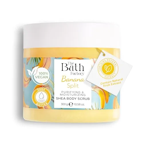 The Bath Factory,Banana Split Shea Body Scrub,300 Gramm