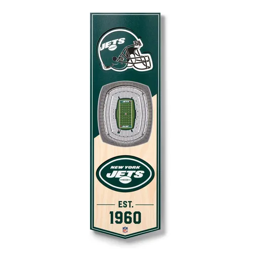 New York Jets NFL YouTheFan 3D Stadium Banner Schild Wanddeko Fanshop Deko Wall