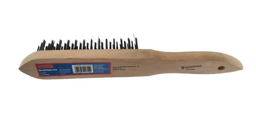 TrendLine Drahtbürste Stahl 5-reihig Holzgriff Grillreiniger Stahlbürste