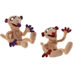 Heunec 519565 - Jan & Henry Handspielpuppen 35cm, 2er Set - Merchandising - Weiche GRS Plüsch-Handspielpuppen mit großen Augen, perfekt für fantasievolles Spielen und Geschichten erzählen.