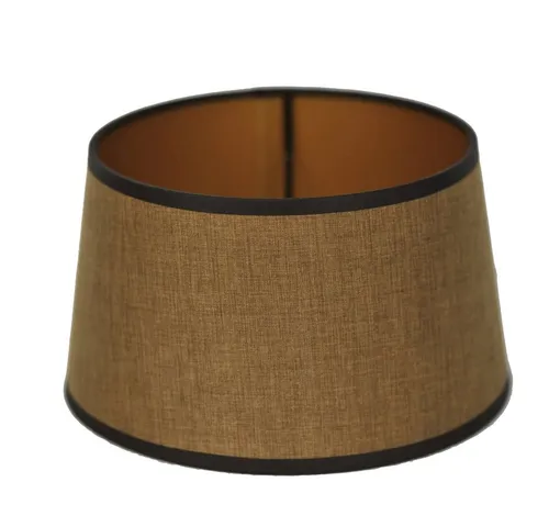 Dirk Davids Leuchten GmbH Lampenschirm Lampenschirm in Rund Leinen Bronze Goldbraun TL 20-17-11, Blendfreies Licht