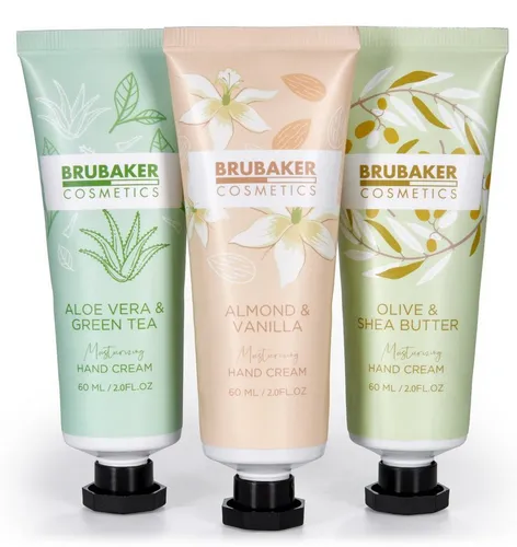 BRUBAKER Handcreme Pflegecreme Geschenkset für trockene raue rissige Hände - Hand Cream Geschenk Set für Frauen und Männer mit Urea und Sheabutter, 3-tlg., 3er Pack feuchtigkeitsspendende Handpflegecreme