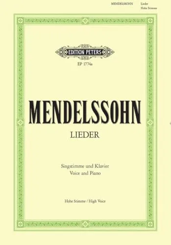 Lieder: Hohe Singstimme / Klavierauszug (Edition Peters) - Biografien von Komponisten: 79 Lieder für hohe Stimme, inklusive 5 Werke von Fanny Hensel, ideal für Sänger und Pianisten.