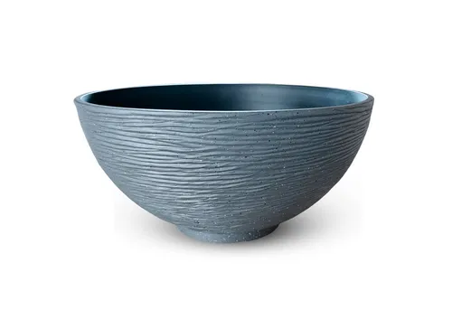 matches21 HOME & HOBBY Blumentopf Große Pflanzschale für draussen in 45 x 23 cm Steinoptik grau (1 St), Wetterfeste Deko-Schale als Blumenschale Brunnenschale