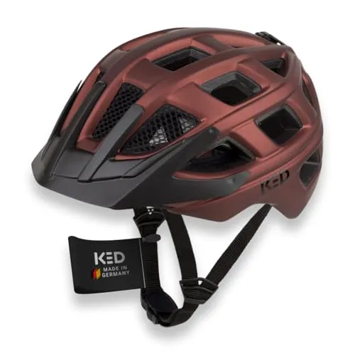 KED KAILU Kinder Fahrradhelm Maroon Red (S) - Leichter MTB Helm für Kinder mit 23 Belüftungsöffnungen, K-FIT Anpassungssystem für optimalen Sitz und sicherster Helmtechnologie 