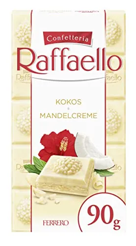 Ferrero Raffaello Tafel – Weiße Schokolade mit Kokos- und Mandelcreme – 90 g Genuss - Entdecken Sie die Ferrero Raffaello Tafel mit weißer Schokolade und delikater Kokos- und Mandelcreme. Ideal für besondere Genussmomente – perfekt zum Teilen oder Selbstgenießen!