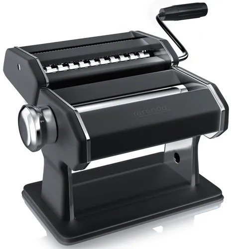 Arendo Nudelmaschine Manueller Pasta Maker, Nudelpresse, Edelstahl, 7 einstellbare Stärken, Duplexvorsatz für Spaghetti, Tagliatelle, Lasagne - 2mm & 6mm