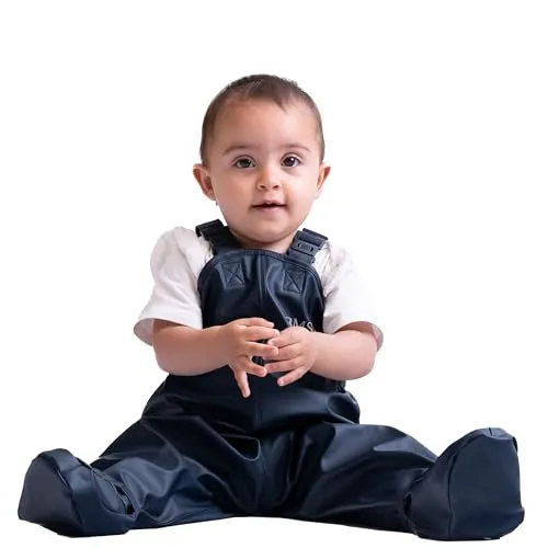 BMS Baby Jungen Babybuddy Krabblerhose, Marine, 8-16 Monate - Wasserdichte Krabbelhose für Jungen, ideal für Garten und Spielplatz, aus weichem BMS Softskin-Material, schadstoffgeprüft und pflegeleicht.