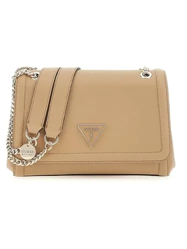 Guess Noelle Schultertasche 25 cm - stilvolle braune Handtasche - Handtaschen mit elegantem Design, ideal für den Alltag und perfekt für jede Gelegenheit.