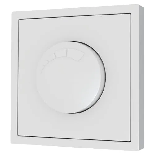 MC POWER LED-Dimmer Unterputz | Shallow | UP Dimmer + Rahmen für elektronische Trafos Ein/Aus Druckknopf, Dimmer-Memory 250V/300W für LED-Leuchtmittel geeiegnet, weiß