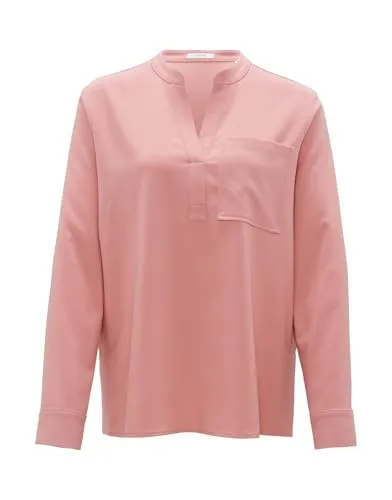OPUS Damen Langarmbluse FANELL - Weiche Tunikabluse in Mellow Rose, Größe 40 - Damenblusen aus hochwertigem Flanell, ideal für einen lässigen und stilvollen Look. Die lockere Passform sorgt für optimalen Tragekomfort.