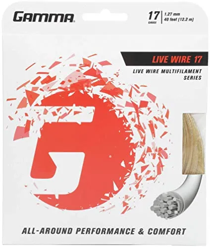 Gamma Tennissaite Live Wire 17 (1,27mm) Natur, 12.2 m Set in beige von Gamma