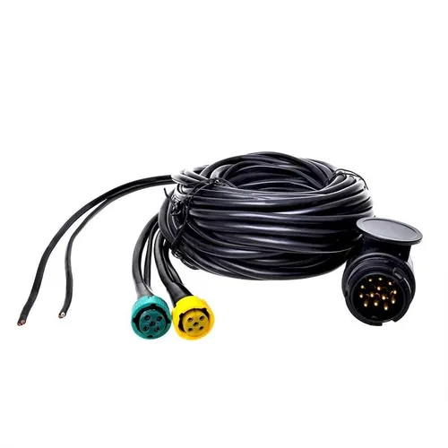 Pro Plus Kabelsatz 5M mit 13-poligem Stecker - Anhänger-Elektrik, ideal zum Anschluss von Rückleuchten an Anhänger oder Wohnwagen mit 13-poligem Stecker und 2x 5-poligen Steckverbindern für einfache Installation.