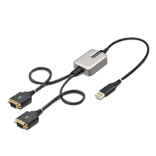 StarTech.com 60cm 2-Port USB auf Seriell Adapter - Serial-Kabel mit COM-Retention für automatische Neuzuweisung des COM-Ports; ideal für Windows, macOS, ChromeOS und Linux.