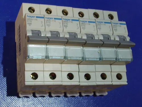 Hager Leitungsschutzschalter MBN MCN MCS MBS 1 pol 3 pol 10 16 20 25 32 40 A 116