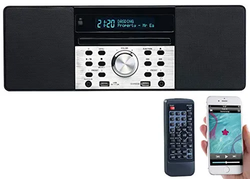 VR-Radio Radio mit USB Wiedergabe: Digitalradio mit DAB+, FM, Bluetooth, CD, Audio-Player, USB-Port, 60 W (DAB mit Wiedergabe, mit CD, Lautsprecher iPad)